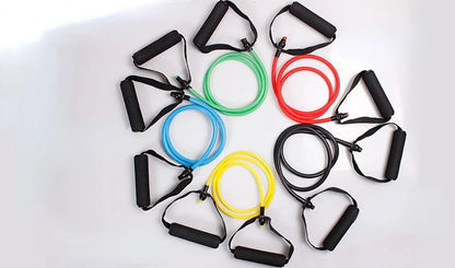 Handles Yoga  Fitness Exercise Tube Band for Home